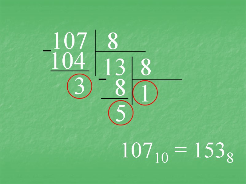 107 8 13 8 3 5 1 104 8 10710 = 1538